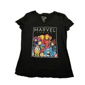 Marvel Black Graphic Shirt Size XL EUC #6554